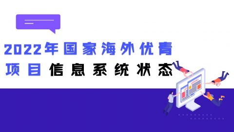 申请暂未开放！2022年国家海外优青项目信息系统状态